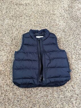 Baby Gap Navy Puffer Vest Cold Control Size 18-24 Months Full Zip EUC